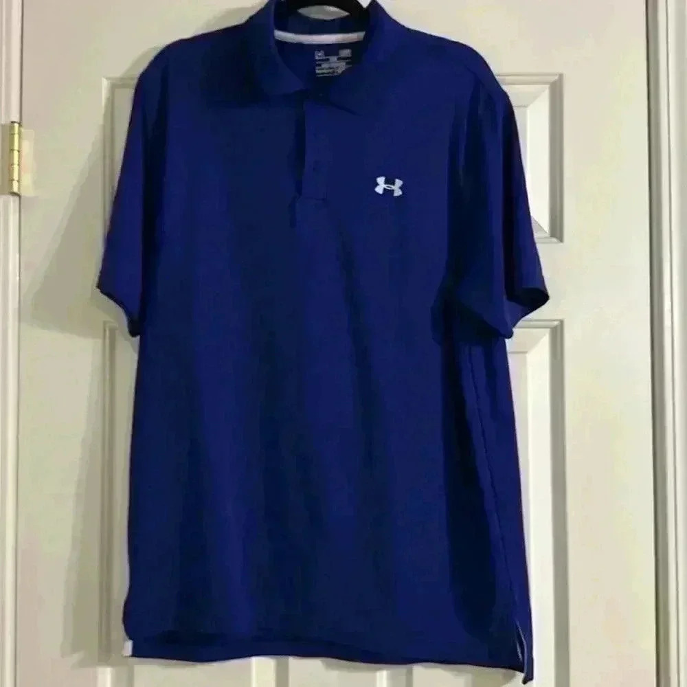 EUC UA Men’s Heatgear Polo - Size L